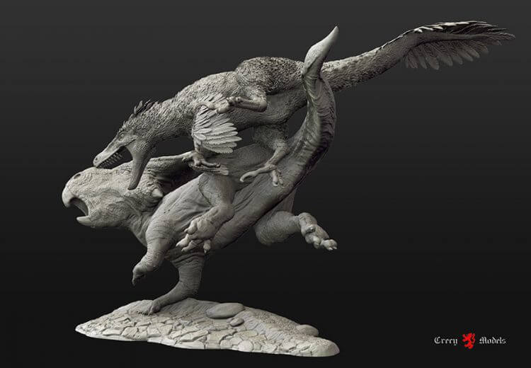 Velociraptor VS protoceratops | Crecy Models